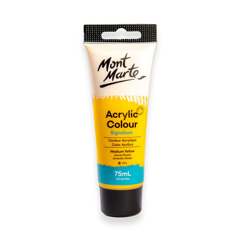 აკრილის საღებავი ყვითელი MM Studio Acrylic Paint 75ml - Medium Yellow