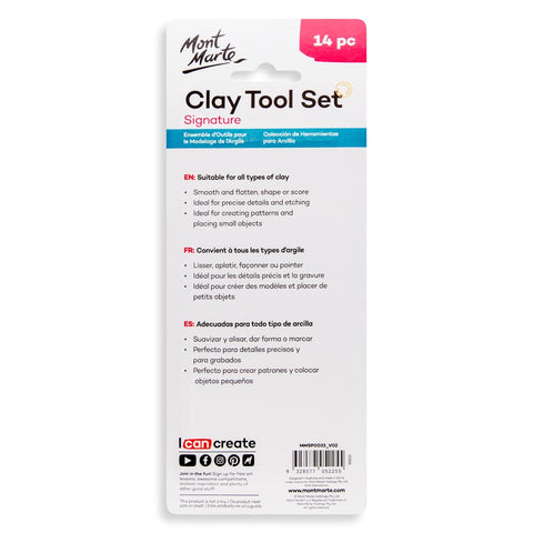 MM Plastic Clay Tool Set 14pc

