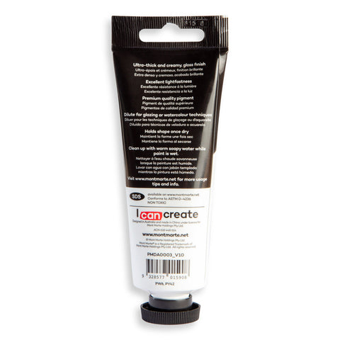 აკრილის საღებავი კრემისფერი 75მლ (სქელი, ტექსტურული აკრილი) MontMarte