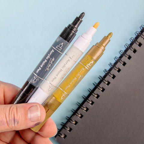 MM Acrylic Paint Pens Dual TIp Gold 2pc