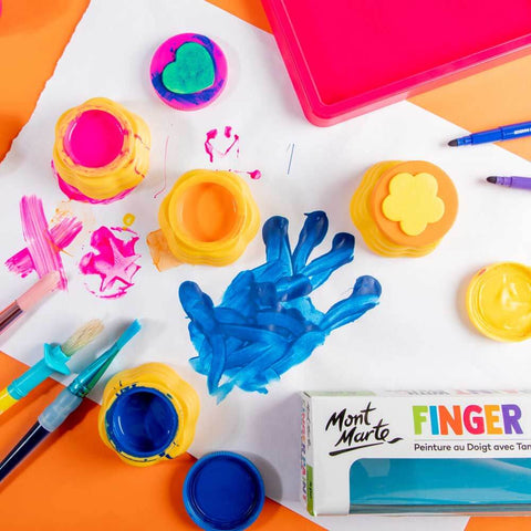 MM Finger Paint with Stamps 4pc