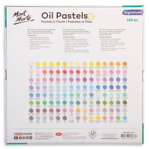 MM ზეთის პასტელები 120 ცალი-MM Oil Pastels 120pc