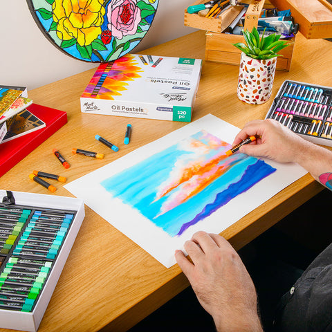 MM ზეთის პასტელები 120 ცალი-MM Oil Pastels 120pc