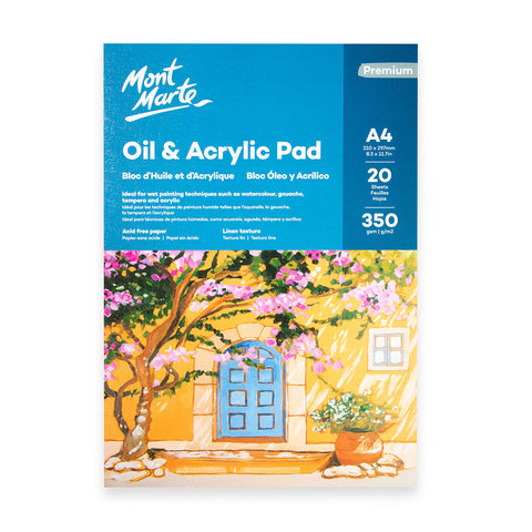 MM Oil & Acrylic Pad 350gsm A4 20 Sheets