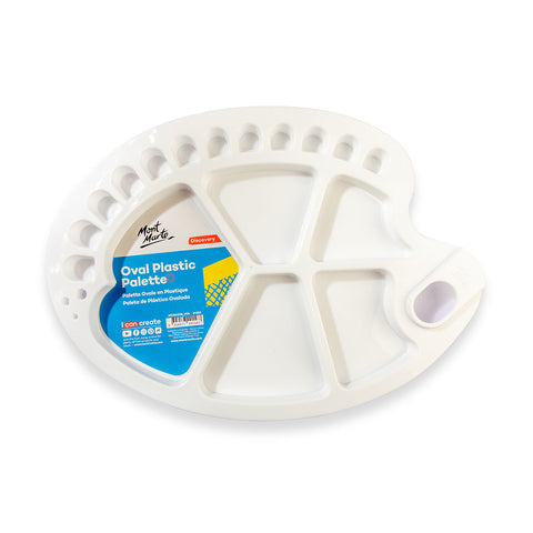 ოვალური პლასტმასის პალიტრა 34x25სმ - MM Oval Plastic Palette 34x25cm