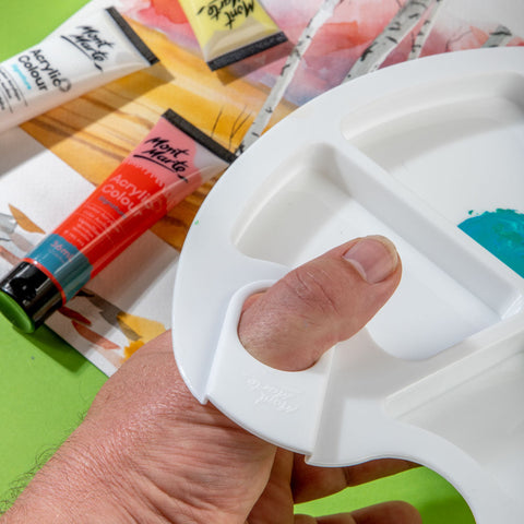 Овальная пластиковая палитра 34x25 см