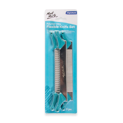 Polymer Clay Flexible Knife Set Signature 3pc (MontMarte)