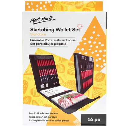 Sketching drawing set with pen Sketching Wallet Set Signature 14pc