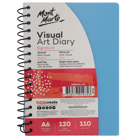 MM Visual Art Diary PP Coloured Cover A6