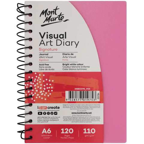 MM Visual Art Diary PP Coloured Cover A6