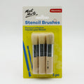 MM Studio Stencil Brushes Pkt 3 MAA0021