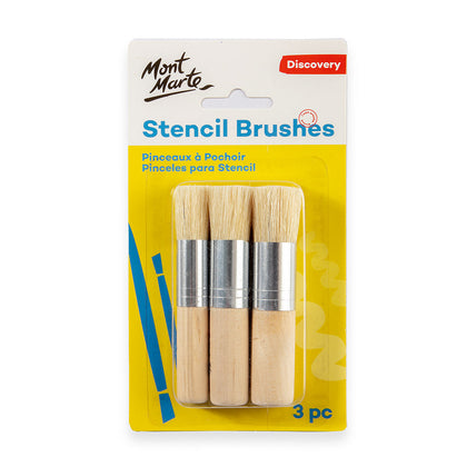 Stencil Brushes Pkt 3 