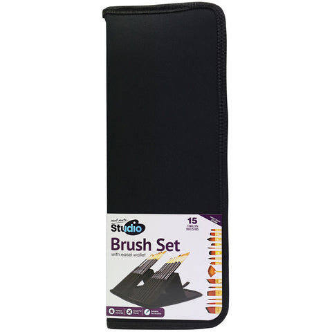 MM Studio Brush Set in Easel Wallet 15pc