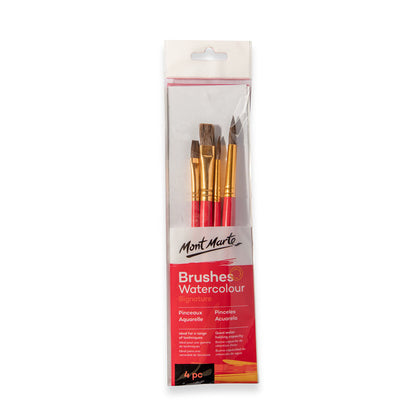 Natural brush set (watercolor) MM Gallery Series Brush Set Watercolor 4pc BMHS0028
