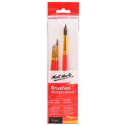 Natural fur brush set (watercolor) MM Gallery Series Brush Set Watercolor 4pc BMHS0029