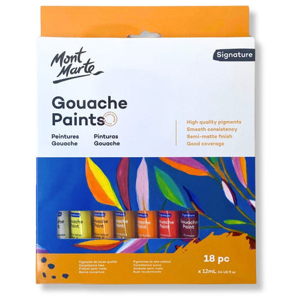 Gouache paint 18 colors set MM Gouache 18pc x 12ml
