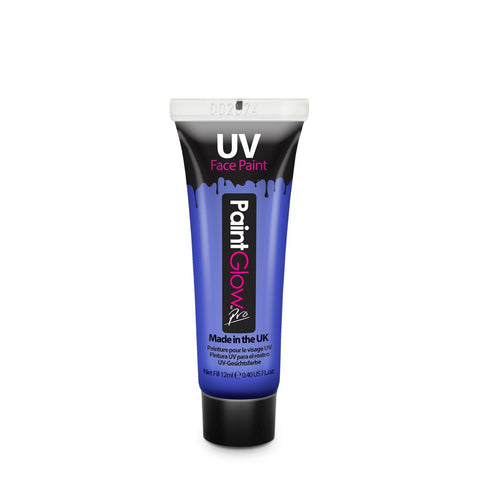 ნეონის საღებავი სახის მოსახატი UV Face & Body Paint (PRO), UV Blue, 12ml