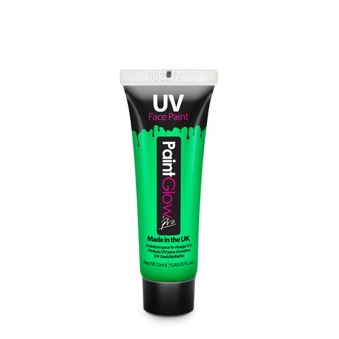 ნეონის საღებავი სახის მოსახატი UV Face & Body Paint (PRO), UV Green, 12ml