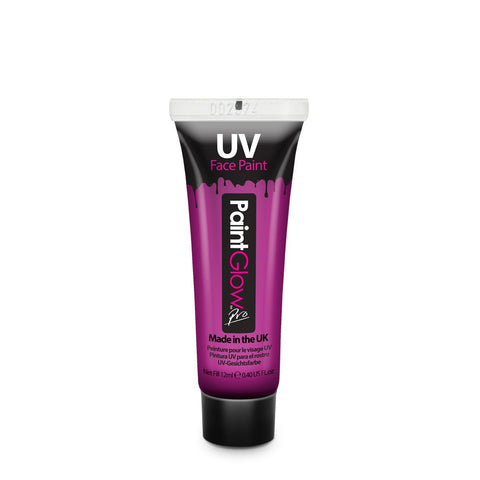 ნეონის საღებავი სახის მოსხატი UV Face & Body Paint (PRO), UV Purple, 12ml