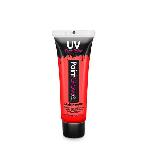 ნეონის საღებავი სახის მოსახატი UV Face & Body Paint (PRO), UV Red, 12ml
