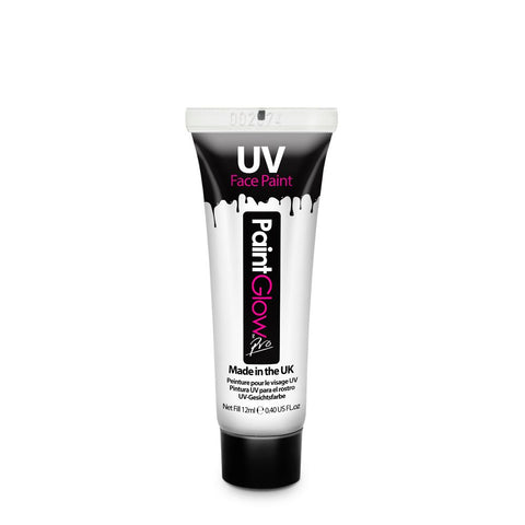 ნეონის საღებავი სახის მოსახატი UV Face & Body Paint (PRO), UV White, 12ml