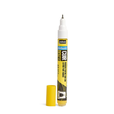 Маркер для рисования кожи SETA LEATHER MARK VIVID YELLOW