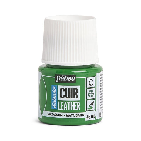 ტყავის საღებავი კაკტუსის მწვანე 45მლ - Pebeo Setacolor Leather Paint 45ml Cactus Green