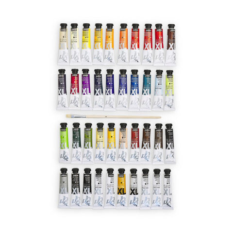 ზეთის საღებავების ნაკრები 40×20 მლ + ფუნჯი XL FINE OIL SET 40 ASSORTED 20 ML TUBES WITH BRUSH