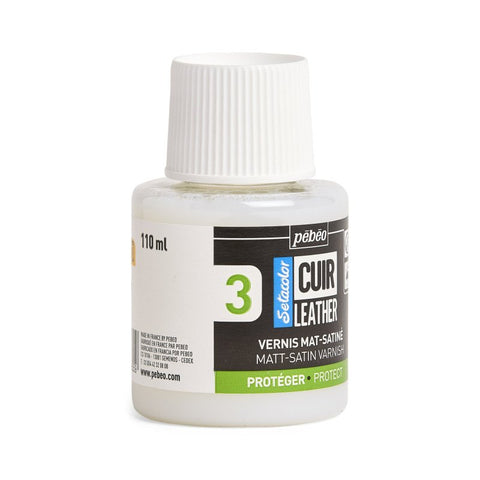 ტყავის ლაქი (დამცავი ფენა) 110მლ მატი/სატინი - Pebeo  Setacolor Leather 110ml Matt / Satin Varnish