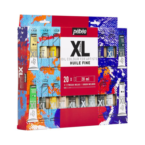 ზეთის საღებავების ნაკრები 20×20 მლ + ფუნჯი XL FINE OIL SET 20 ASSORTED 20 ML TUBES WITH BRUSH