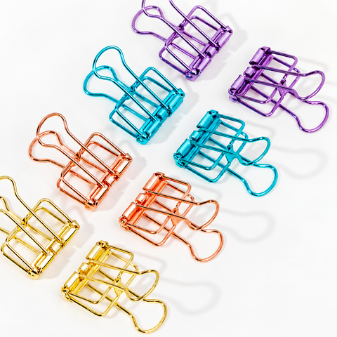 Coloured Binder Clips – 19mm, 8pc