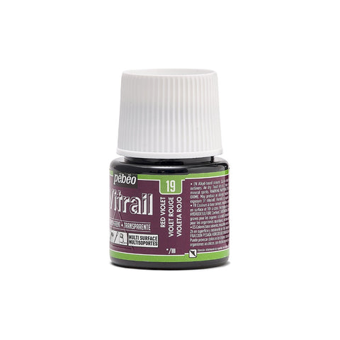 ვიტრაჟის საღებავი 45მლ - Pebeo Vitrail Red violet (გამჭვირვალე მინის საღებავი)