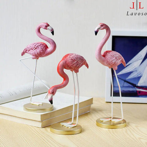 დეკორი ფლამინგო - Flamingo garden statues figurine