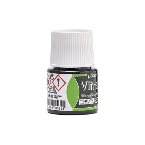 ვიტრაჟის საღებავი 45მლ - Pebeo Dark Green Vitrail 45ml (გამჭვირვალე მინის საღებავი)