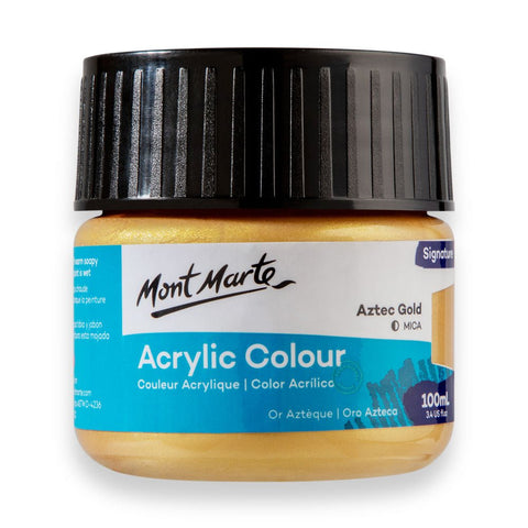 MM Acrylic Colour Paint 100ml - Aztec Gold - LUMINO