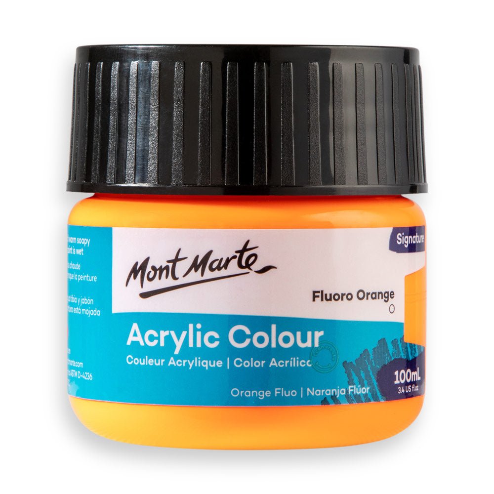 MM Acrylic Color Paint 100ml - Fluoro Orange – LUMINO