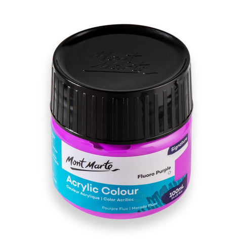 MM Acrylic Colour Paint 100ml - Fluoro Purple - LUMINO