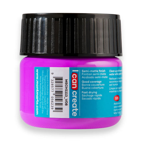 MM Acrylic Colour Paint 100ml - Fluoro Purple - LUMINO