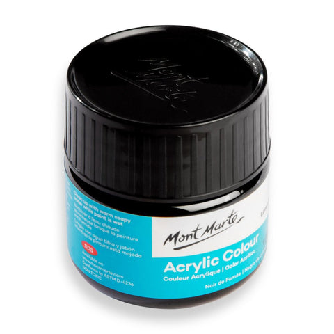 MM Acrylic Colour Paint 100ml - Lamp Black - LUMINO
