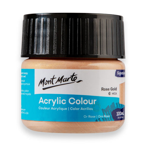 MM Acrylic Colour Paint 100ml - Rose Gold - LUMINO
