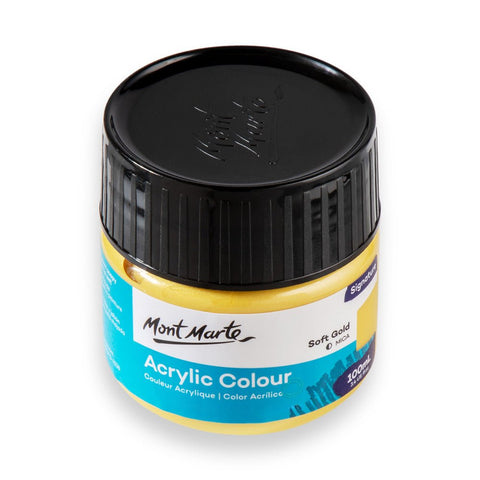 MM Acrylic Colour Paint 100ml - Soft Gold - LUMINO