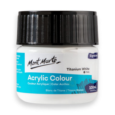 MM Acrylic Colour Paint 100ml - Titanium White - LUMINO