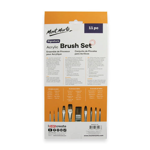 MM Acrylic Handle Brush Set 11pc - Acrylic - LUMINO