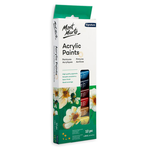 MM Acrylic Paint Set 12pc x 8ml - LUMINO