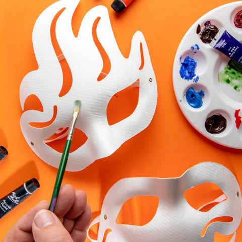 MM DIY Party Masks 4pc - Flame - LUMINO
