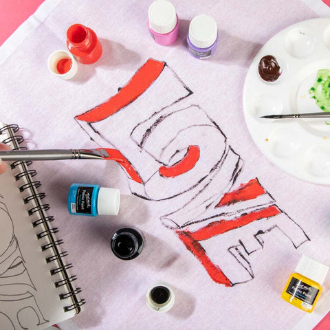 MM Fabric Paint Set 12pc x 20ml - LUMINO