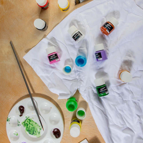 MM Fabric Paint Set 12pc x 20ml - LUMINO