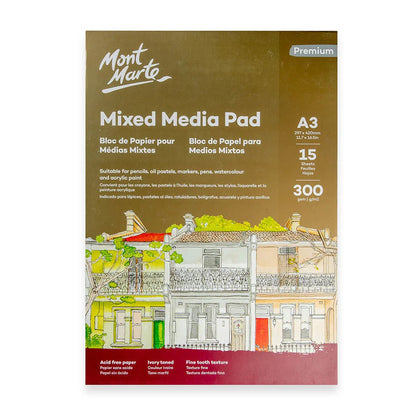 Mixed Media Pad - MM Mixed Media Pad 300gsm A3 15