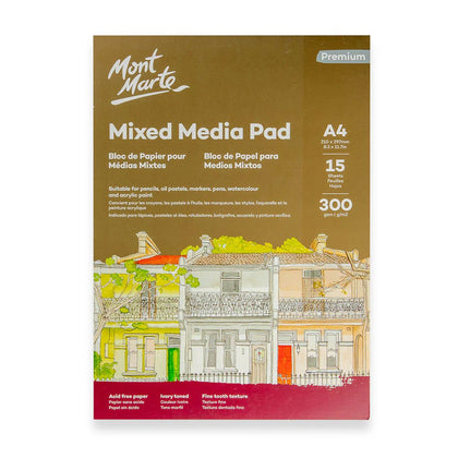 Mixed Media Pad - MM Mixed Media Pad 300gsm A4 15 Sheets