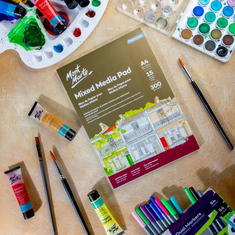 MM Mixed Media Pad 300gsm A4 15 Sheets - LUMINO